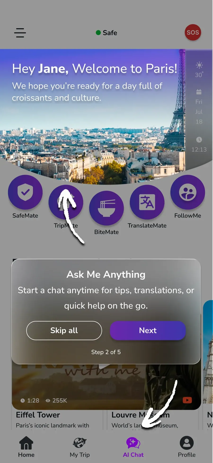 App screen