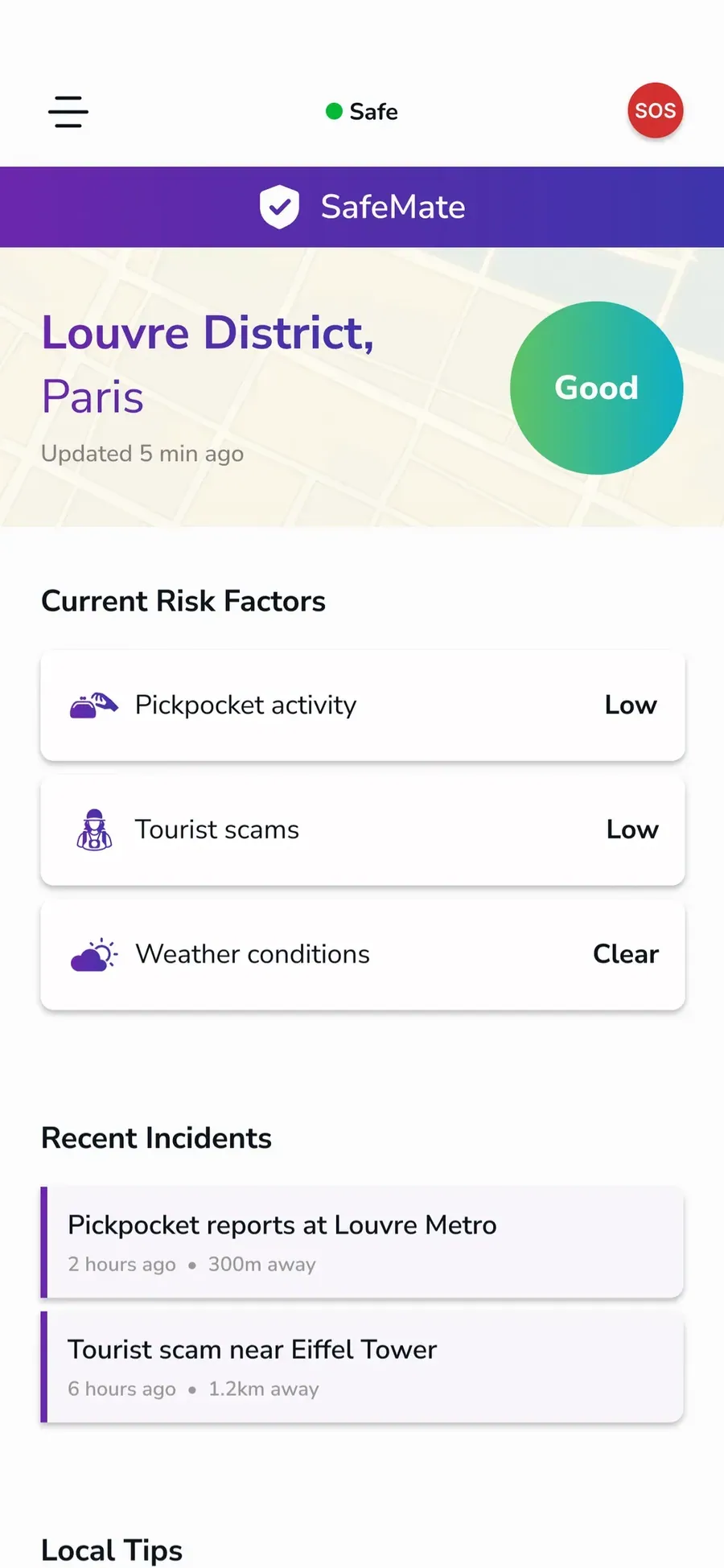 App screen