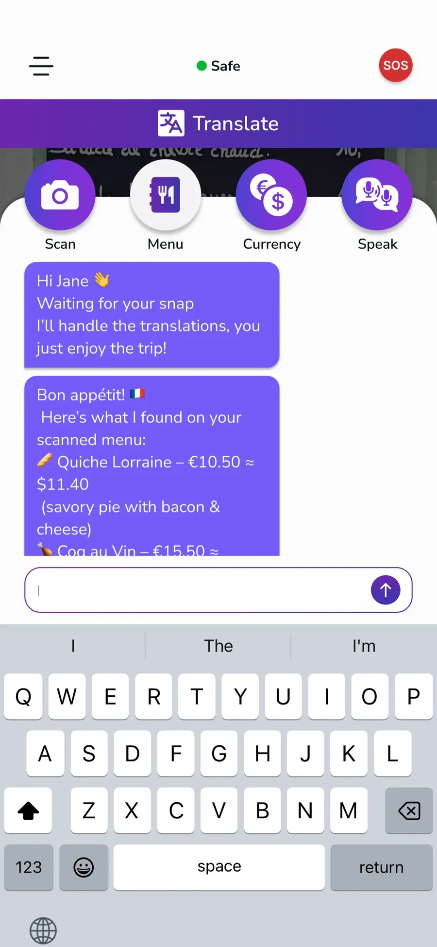 App screen