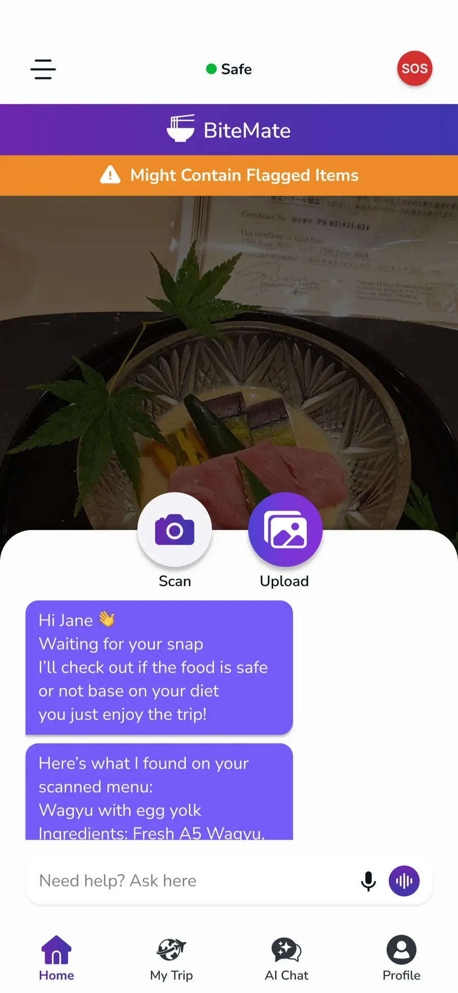 App screen