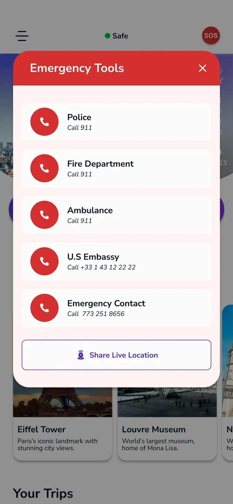 App screen