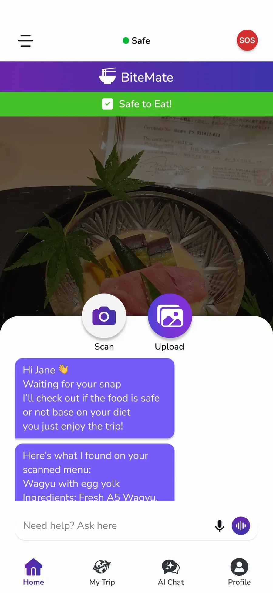 App screen