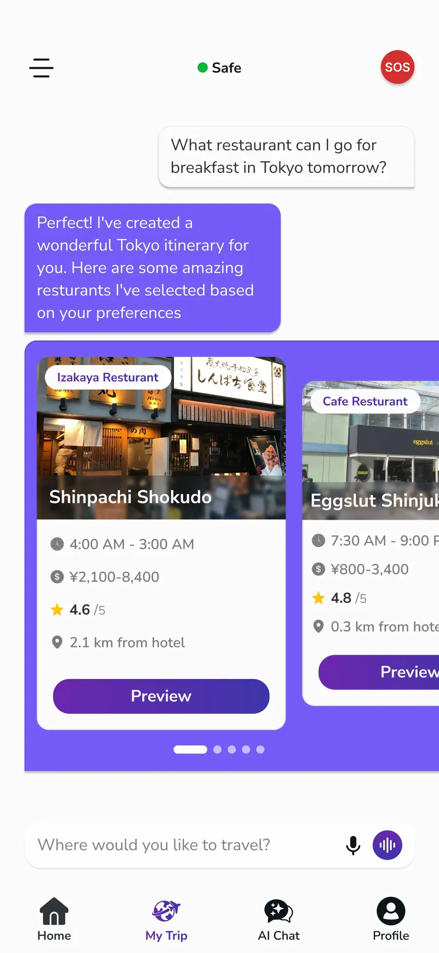 App screen