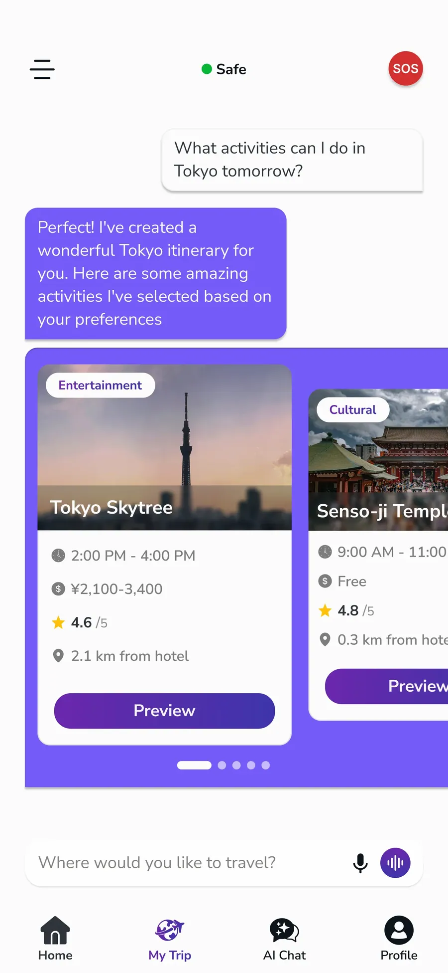 App screen