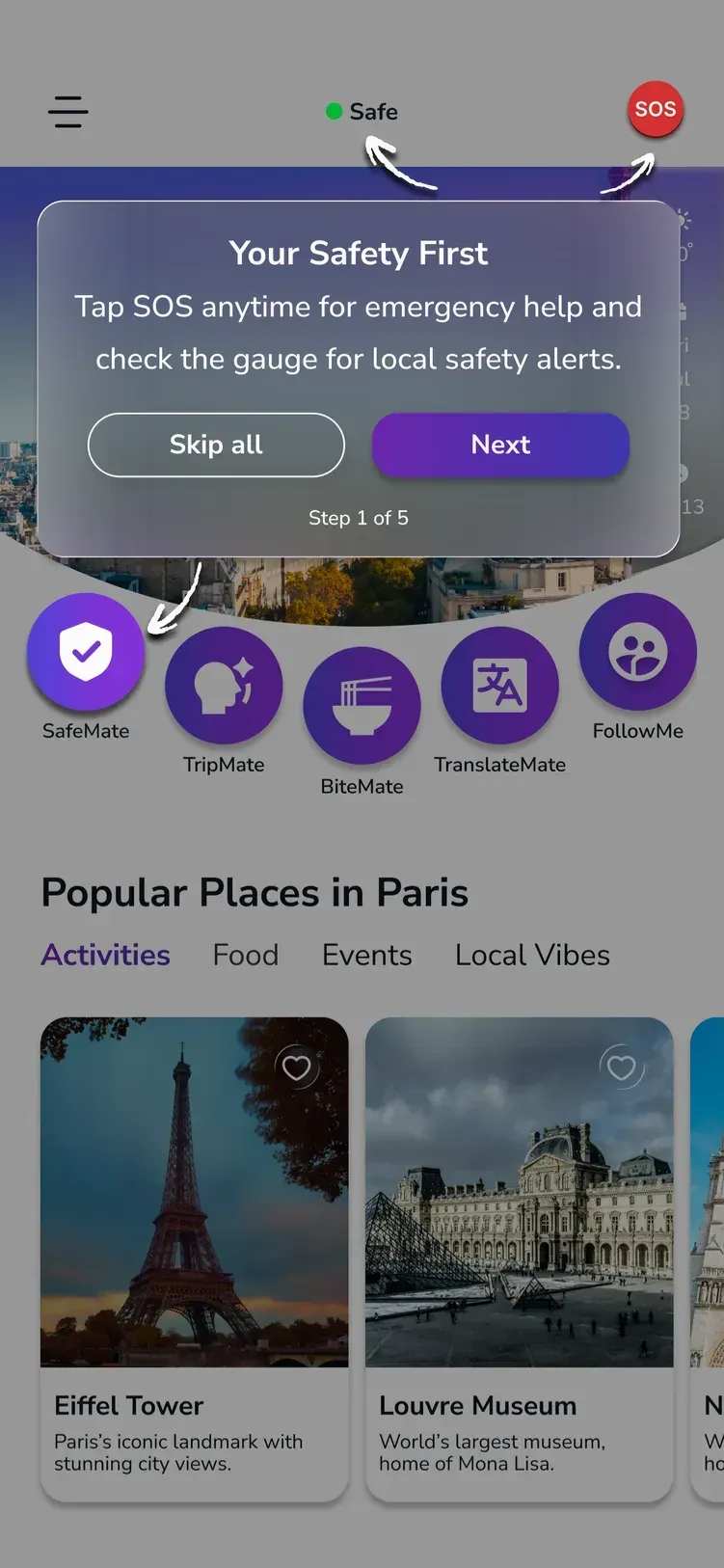 App screen