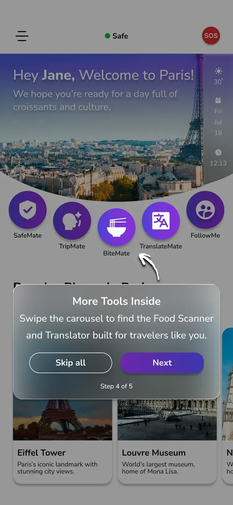 App screen