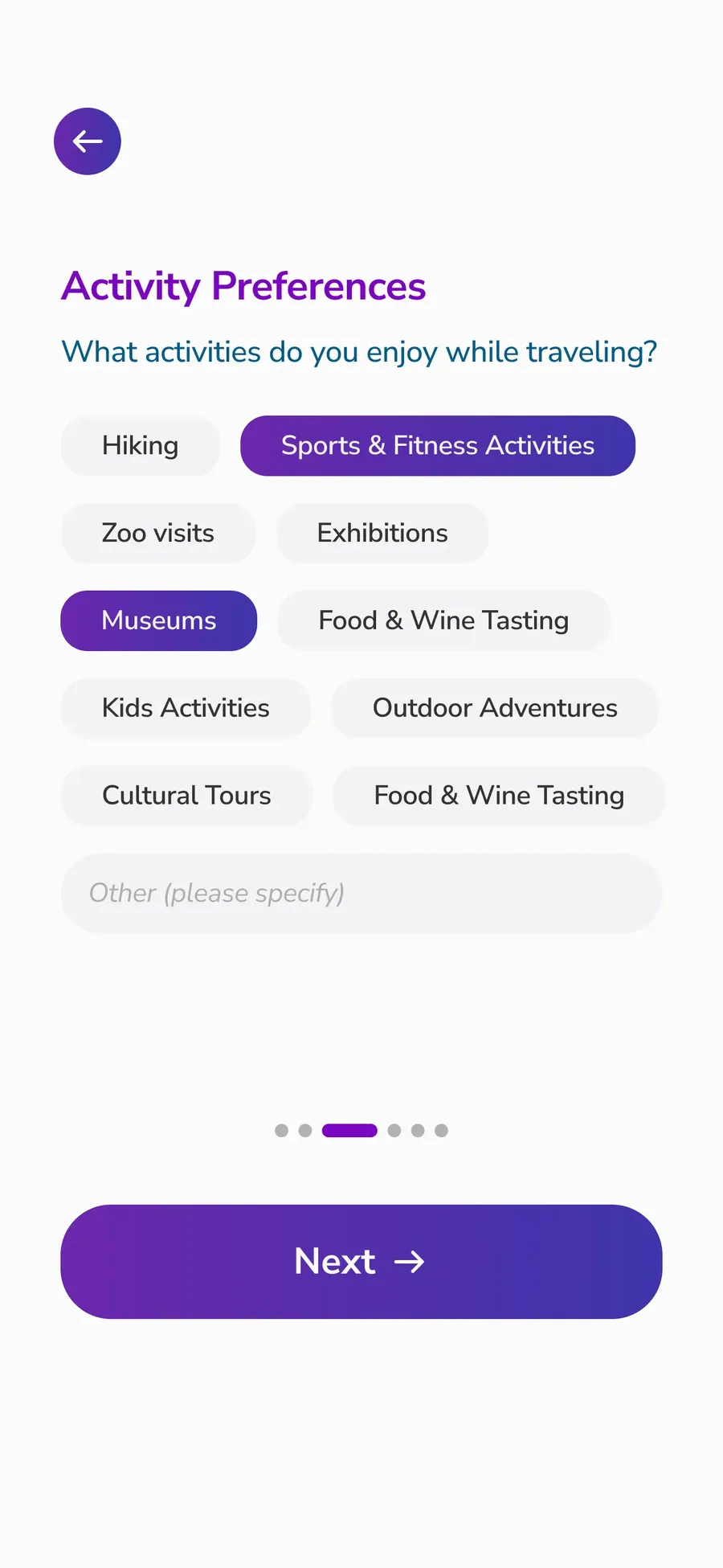 App screen