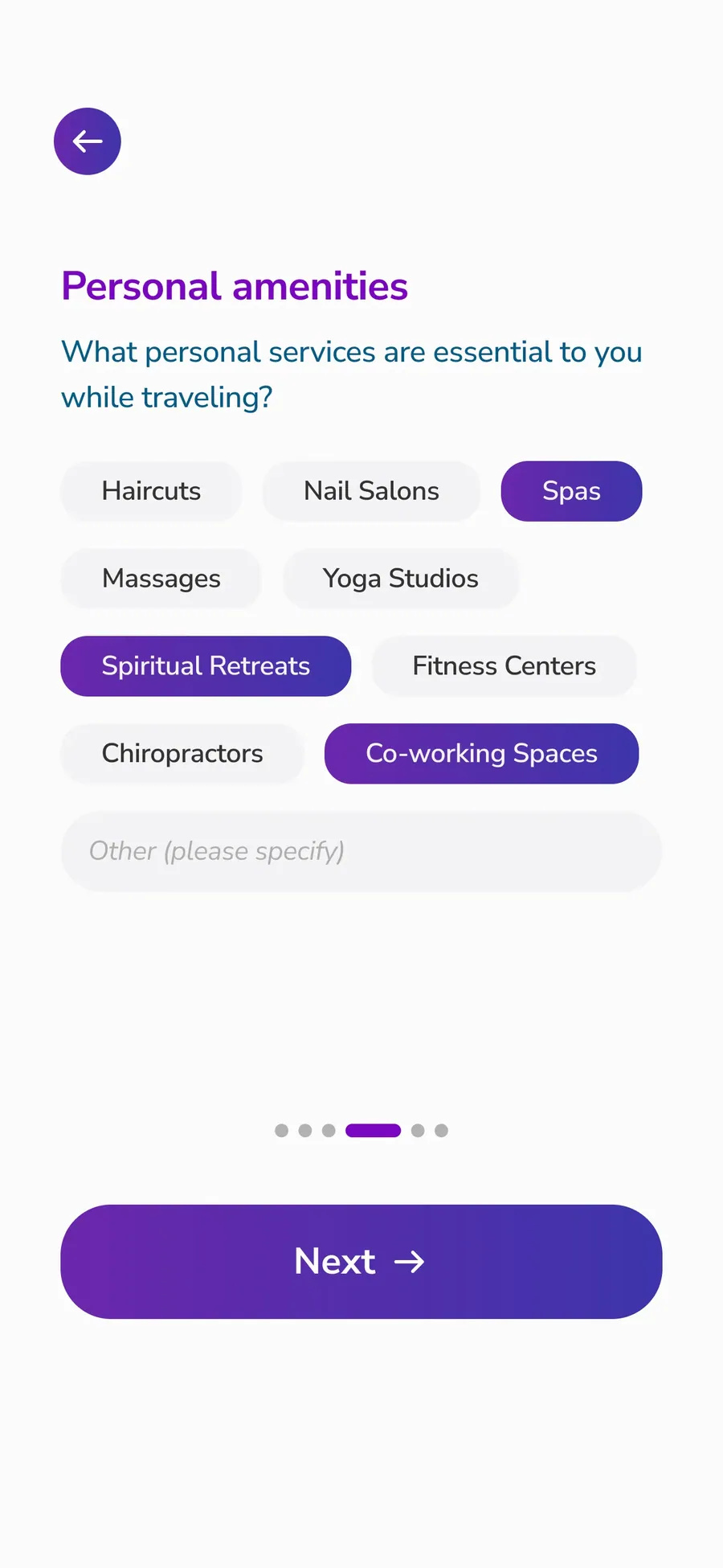 App screen
