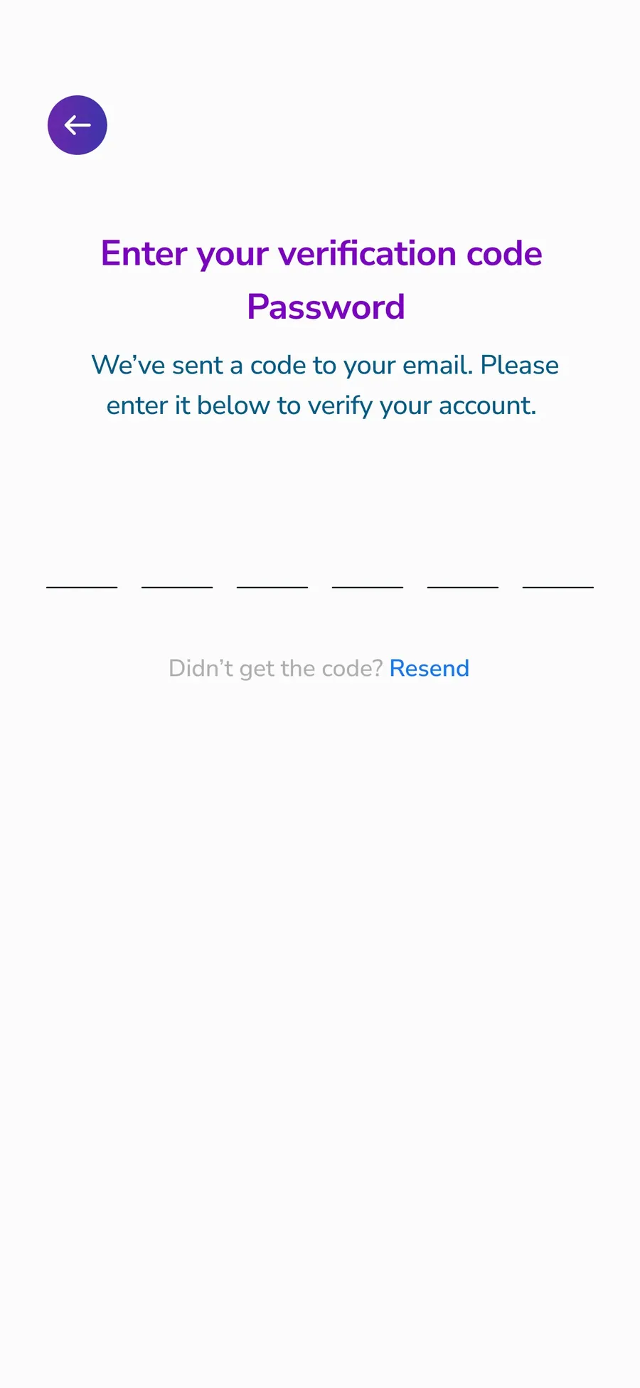 App screen