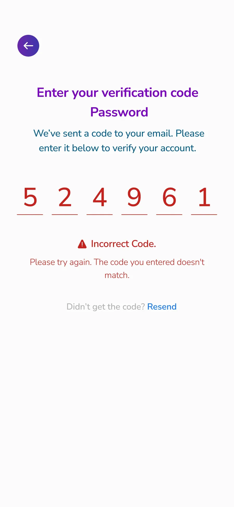 App screen
