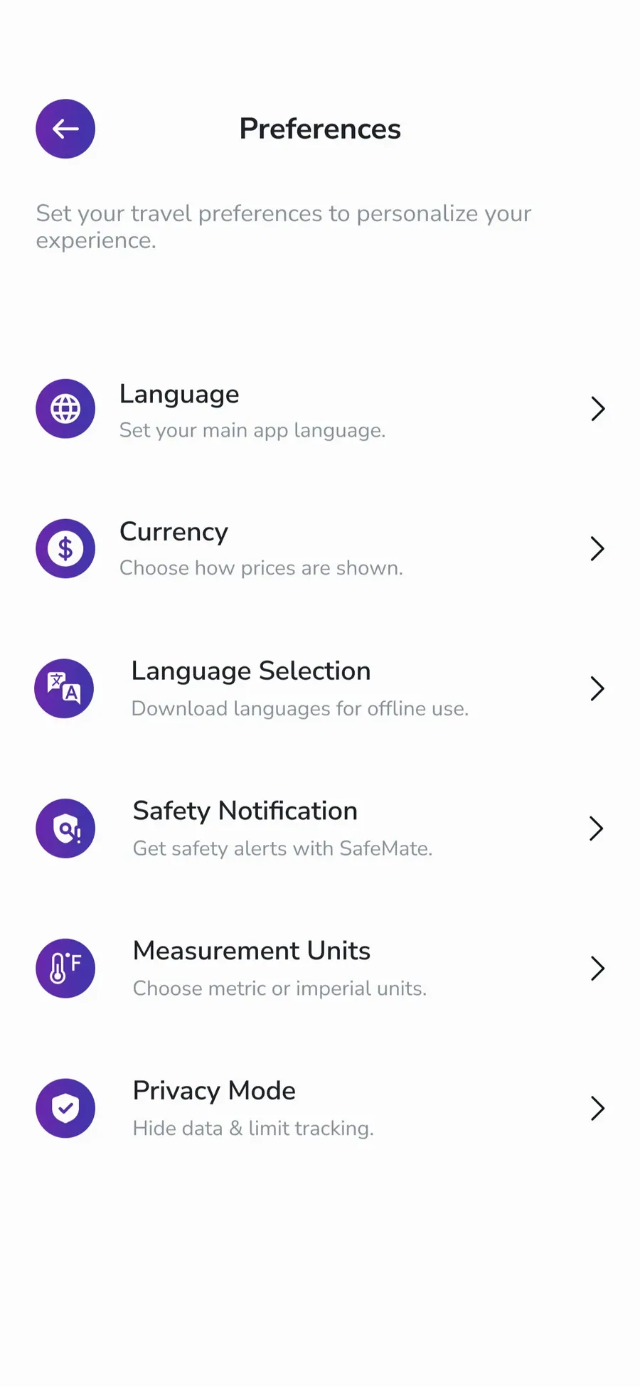 App screen
