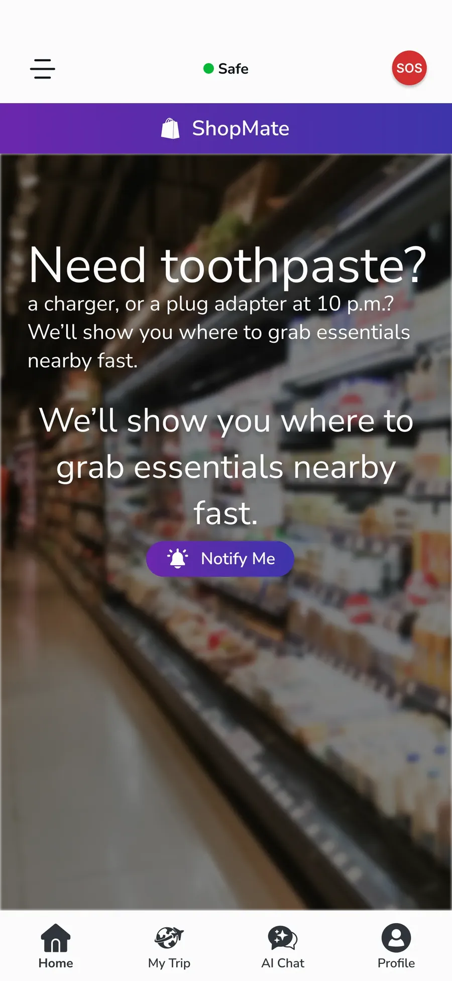 App screen