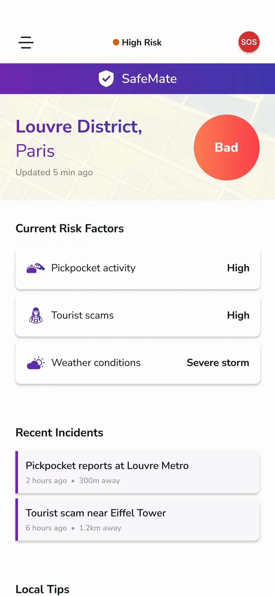 App screen