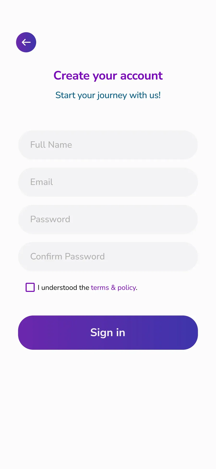 App screen