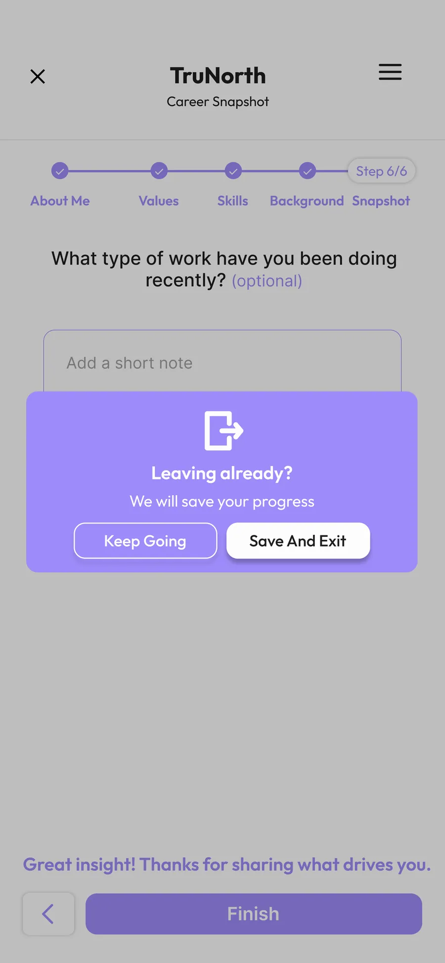 App screen