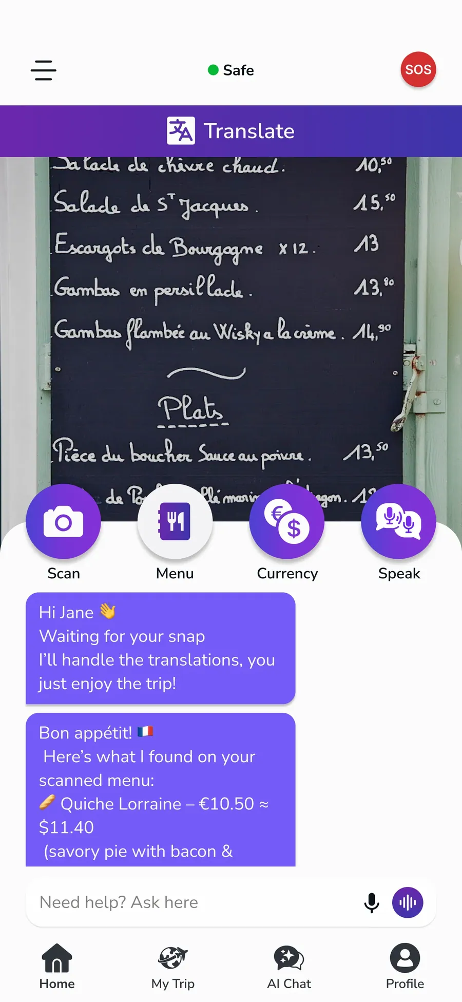 App screen