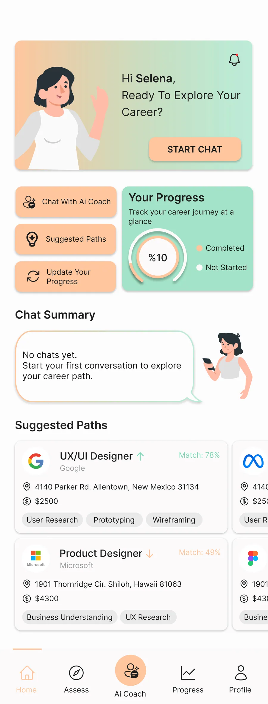 App screen