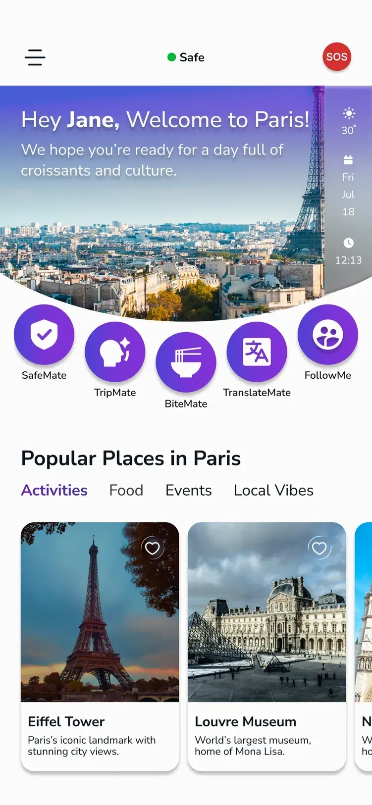 App screen