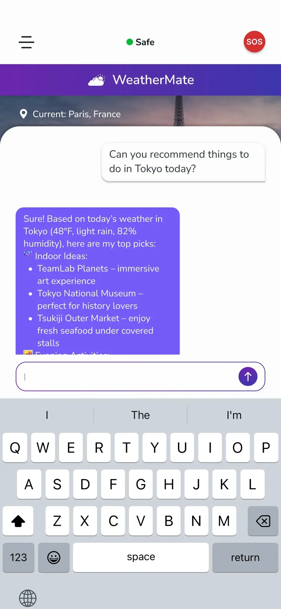 App screen