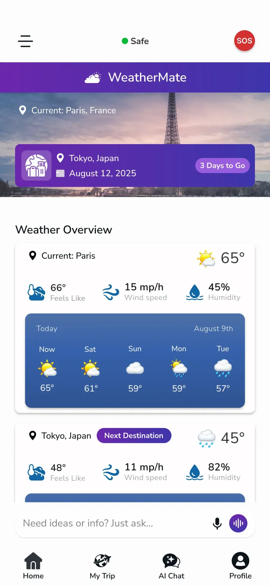 App screen