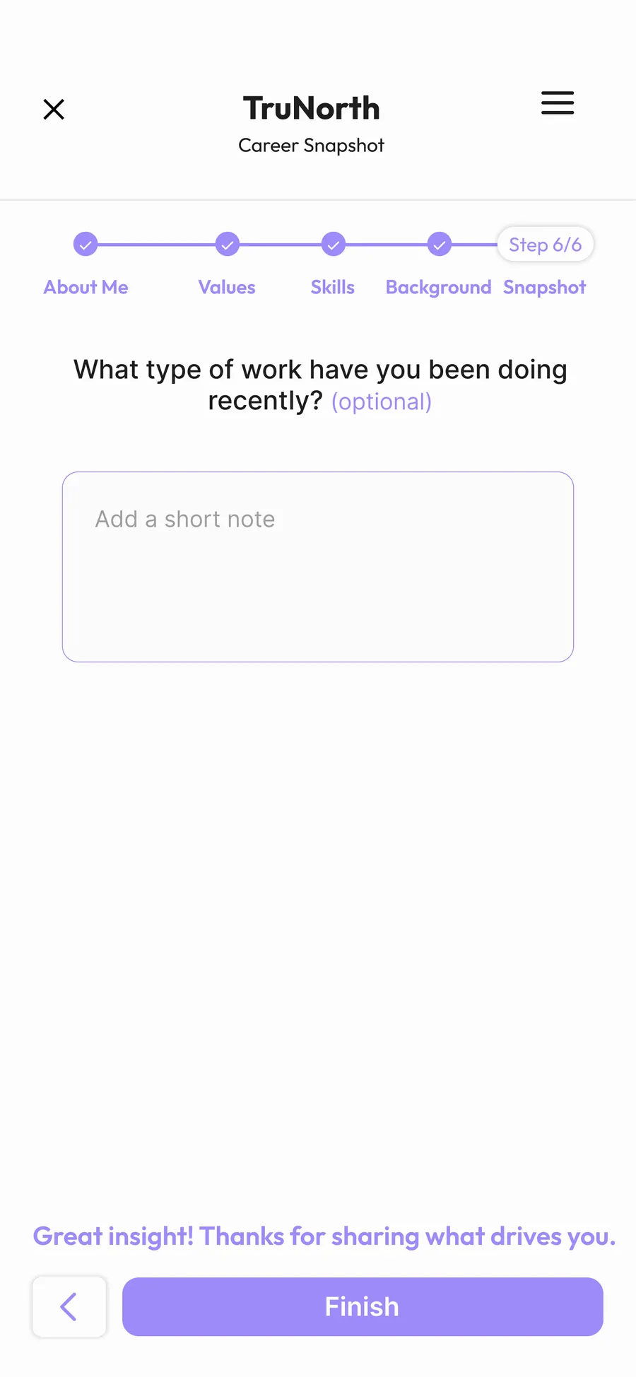 App screen