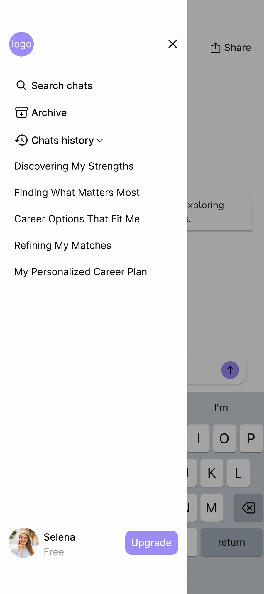 App screen