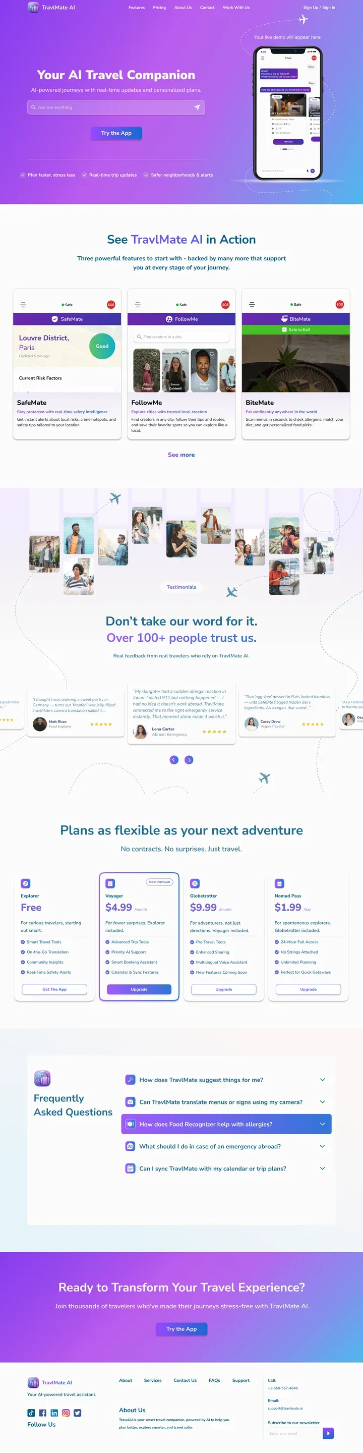Website screen