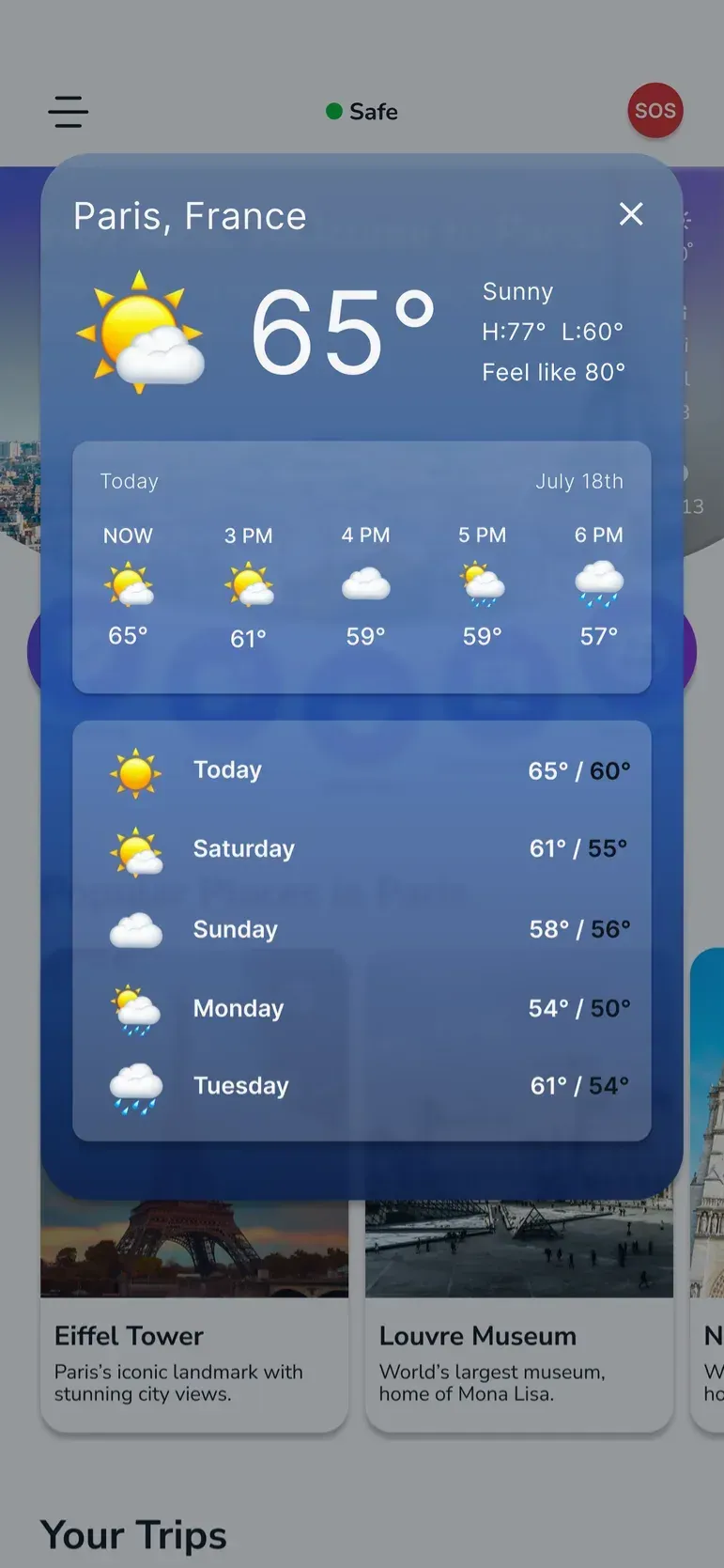 App screen