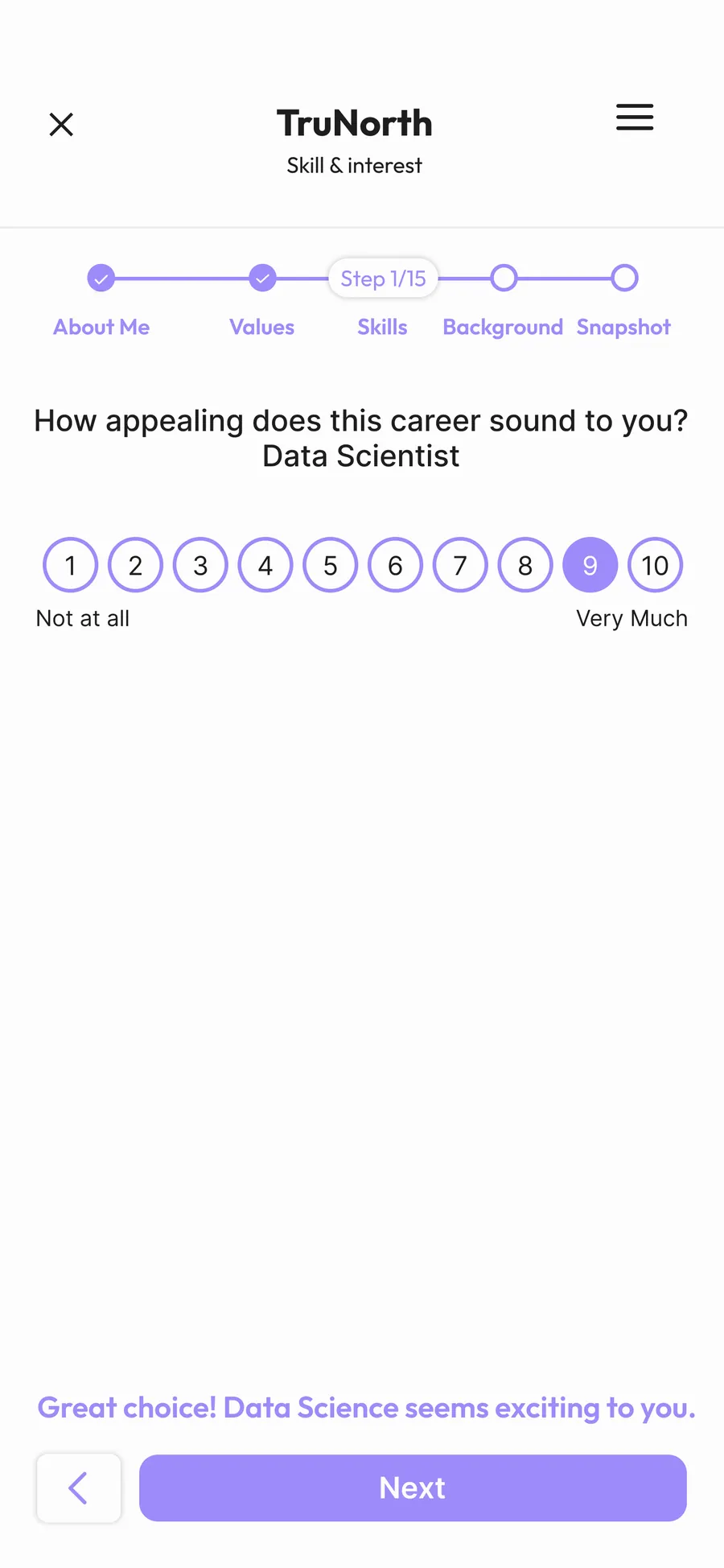 App screen