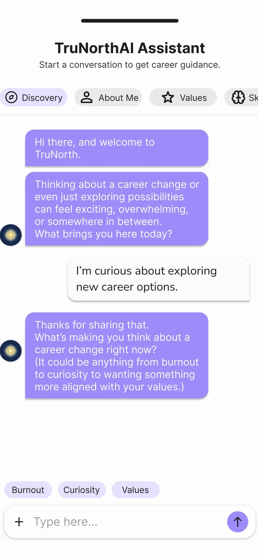App screen
