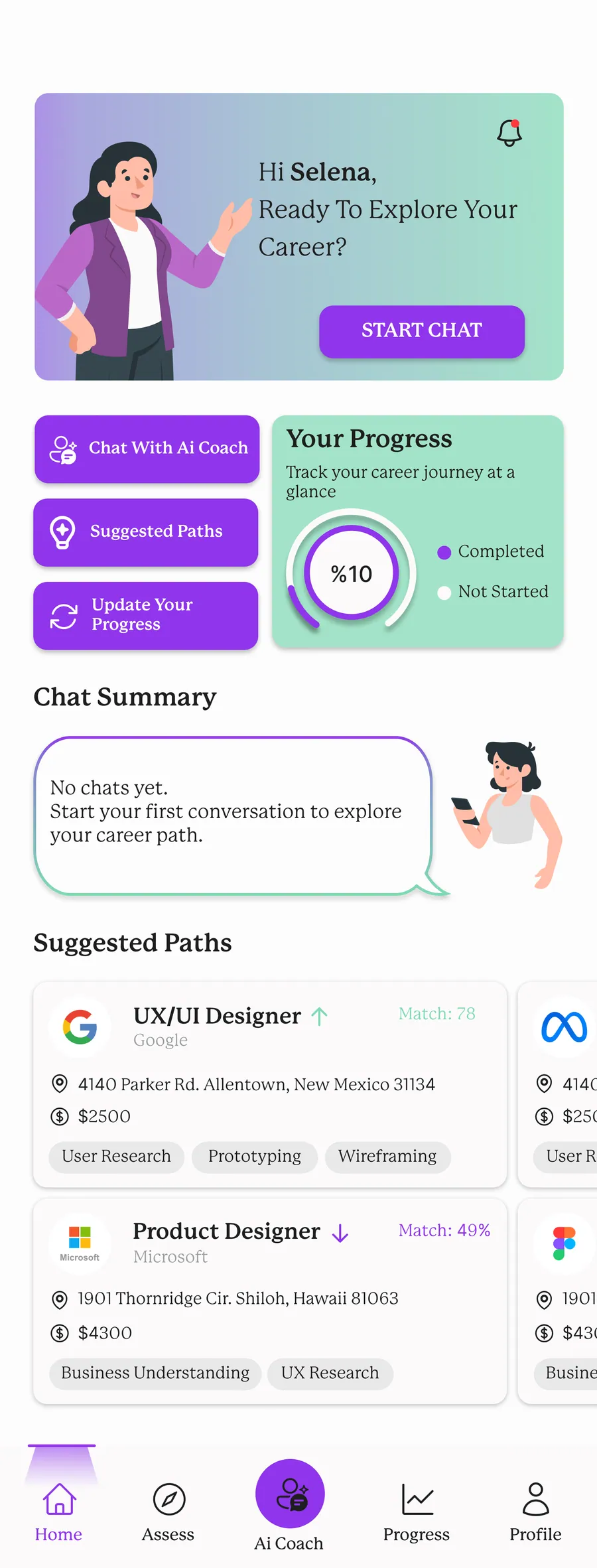 App screen